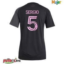 Camiseta Inter Miami Sergio Busquets #5 Visitante Equipación para mujer 2025-26 manga corta